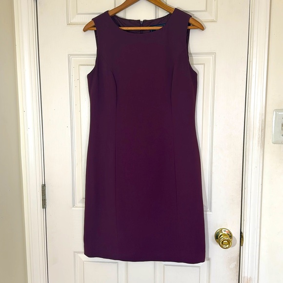 Laura Scott Burgundy Maroon Sleeveless Dress Suit Seperates Size 10 Petite - Picture 1 of 10
